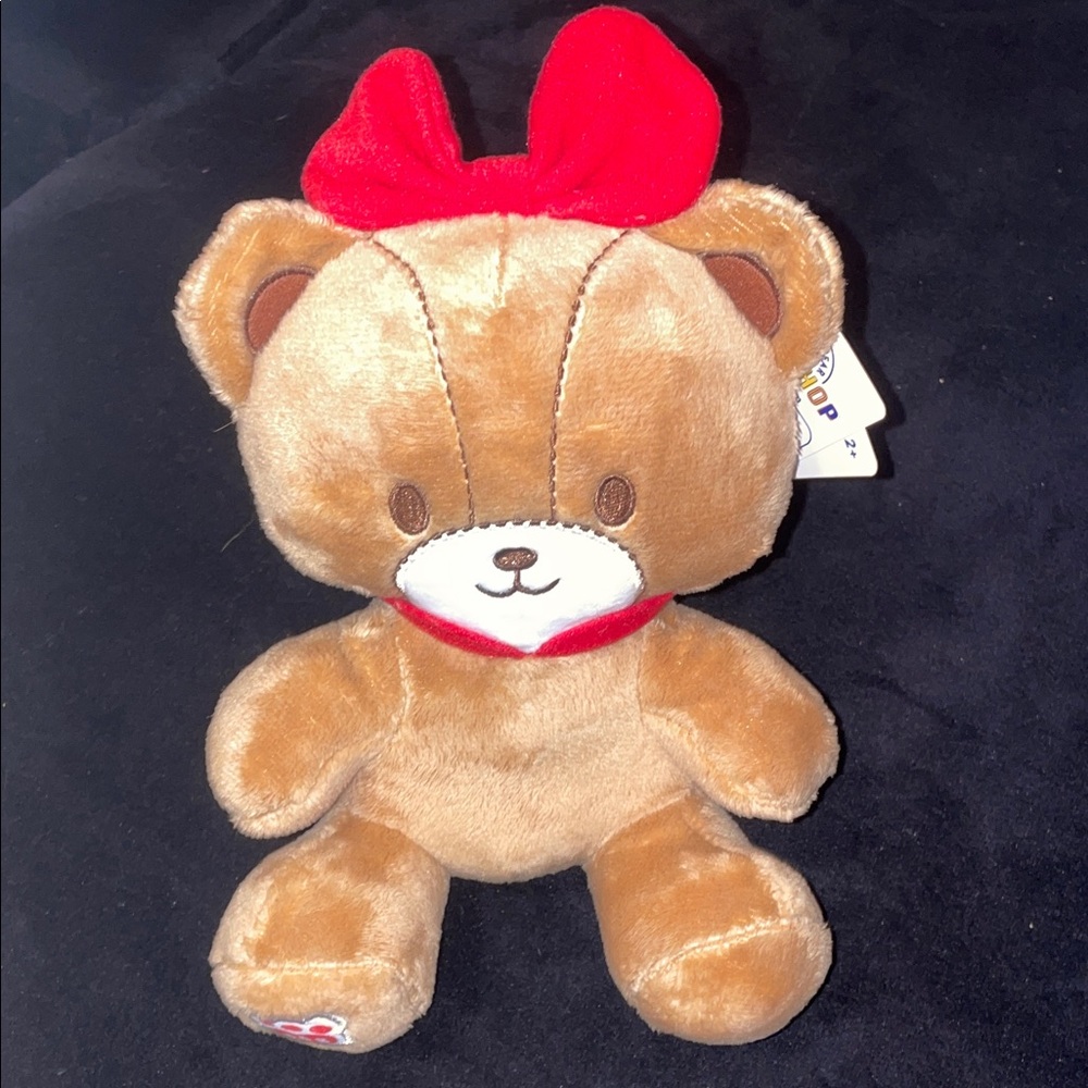 Build-A-Bear Brown Teddy Bear with Red Bow